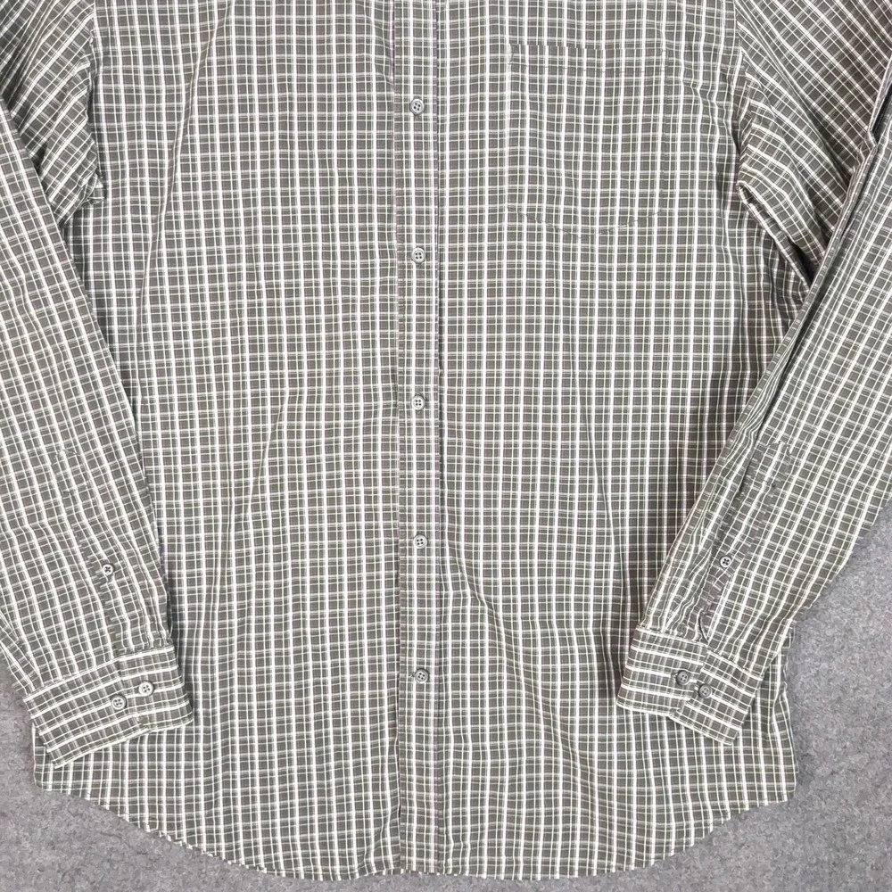 Banana Republic Men XXL Tall Soft Wash Tailored Slim Fit Plaid Button Down Shirt